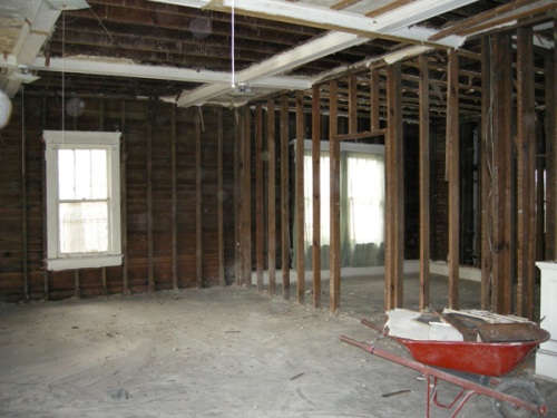 Living room demolition