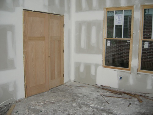 Three panel closet doors
