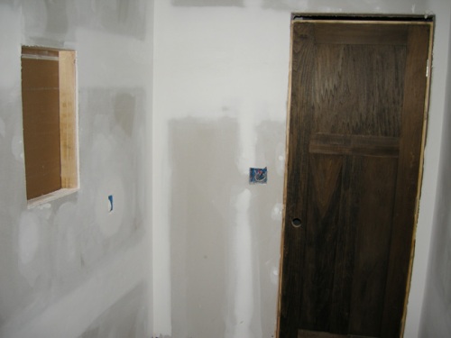Three panel wood door